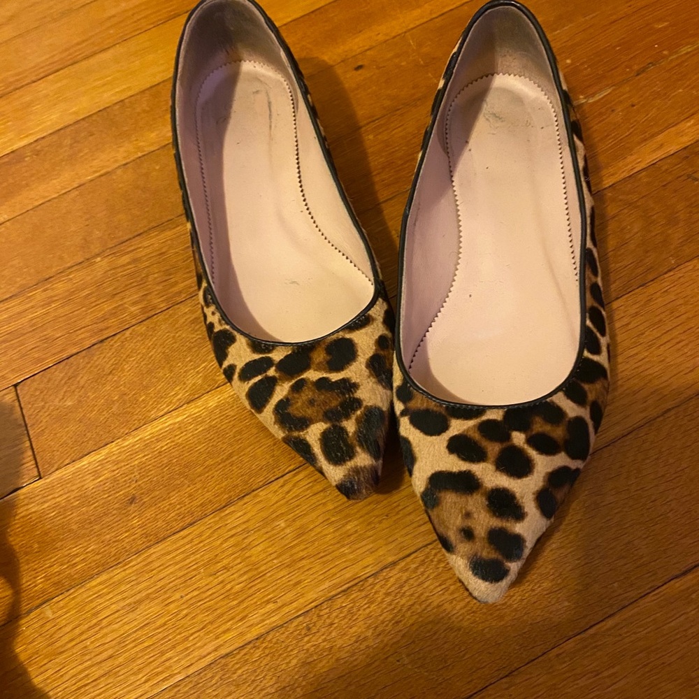 J Crew Pointy Toe Leopard Print Flats - image 4